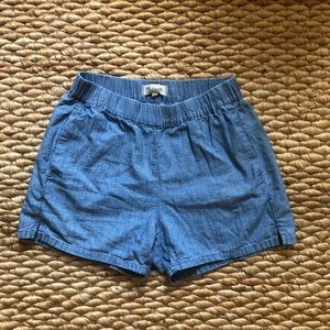 Madewell Chambray Pull-On Shorts